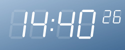 Blue digital clock