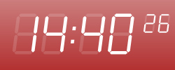 Red digital clock